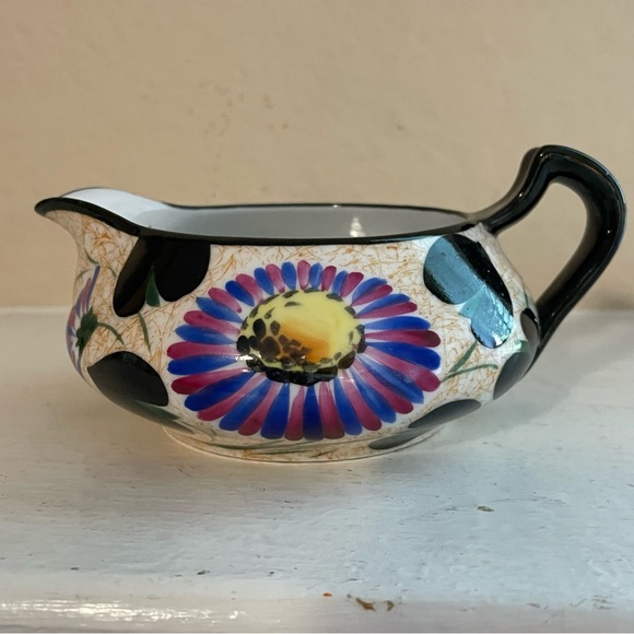 Vintage hand painted Meito china sugar bowl and creamer - Picture 10 of 16